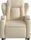 vidaXL vidaXL Podnoszony fotel masujący, rozkładany, kremowy, obity tkaniną 9
