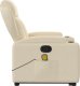 vidaXL vidaXL Podnoszony fotel masujący, rozkładany, kremowy, obity tkaniną 10