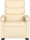 vidaXL vidaXL Podnoszony fotel masujący, rozkładany, kremowy, obity tkaniną 8
