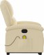 vidaXL vidaXL Podnoszony fotel masujący, rozkładany, kremowy, obity tkaniną 9