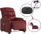 vidaXL vidaXL Rozkładany fotel masujący, elektryczny, bordowy, sztuczna skóra 6