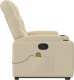 vidaXL vidaXL Podnoszony fotel masujący, rozkładany, kremowy, obity tkaniną 10