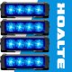 Hoalte STROBOSKOPY LED KOGUTY OSTRZEGAWCZE LAMPY BŁYSKOWE 12/24V NIEBIESKIE 3