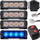 Hoalte STROBOSKOPY LED KOGUTY OSTRZEGAWCZE LAMPY BŁYSKOWE 12/24V NIEBIESKIE 8