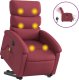 vidaXL Podnoszony fotel masujący, elektryczny, rozkładany, czerwony 2