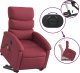 vidaXL Podnoszony fotel masujący, elektryczny, rozkładany, czerwony 10