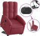 vidaXL Podnoszony fotel masujący, elektryczny, rozkładany, czerwony 5