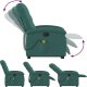 vidaXL Podnoszony fotel masujący, elektryczny, rozkładany, zielony 7