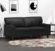 vidaXL 2-osobowa sofa, czarna, 120 cm, sztuczna skóra 1