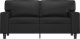 vidaXL 2-osobowa sofa, czarna, 120 cm, sztuczna skóra 3