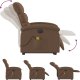 vidaXL Podnoszony fotel masujący, elektryczny, rozkładany, brązowy 6