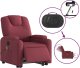 vidaXL Podnoszony fotel masujący, elektryczny, rozkładany, czerwony 6