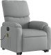vidaXL Podnoszony fotel masujący, elektryczny, rozkładany, jasnoszary 4