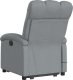 vidaXL Podnoszony fotel masujący, elektryczny, rozkładany, jasnoszary 5