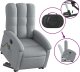vidaXL Podnoszony fotel masujący, elektryczny, rozkładany, jasnoszary 6