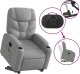 vidaXL Podnoszony fotel masujący, elektryczny, rozkładany, jasnoszary 11