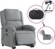 vidaXL Podnoszony fotel masujący, elektryczny, rozkładany, jasnoszary 6