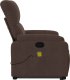 vidaXL Podnoszony fotel masujący, rozkładany, brązowy, mikrofibra 9