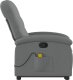 vidaXL Podnoszony fotel masujący, rozkładany, ciemnoszary, tkanina 9