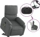 vidaXL Podnoszony fotel masujący, rozkładany, ciemnoszary, tkanina 5