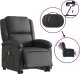 vidaXL Podnoszony fotel masujący, rozkładany, czarny, skóra naturalna 5