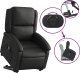 vidaXL Podnoszony fotel masujący, rozkładany, czarny, skóra naturalna 10