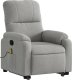 vidaXL Podnoszony fotel masujący, rozkładany, jasnoszary, mikrofibra 3