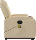 vidaXL Podnoszony fotel masujący, rozkładany, kremowy, obity tkaniną 9