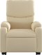 vidaXL Podnoszony fotel masujący, rozkładany, kremowy, obity tkaniną 8