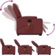 vidaXL Podnoszony fotel masujący, rozkładany, winna czerwień 6