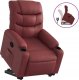 vidaXL Podnoszony fotel rozkładany, winna czerwień, sztuczna skóra 1