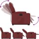vidaXL Rozkładany fotel pionizujący, elektryczny, bordowy, ekoskóra 6