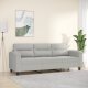 vidaXL 3-osobowa sofa, jasnoszary, 180 cm, tapicerowana mikrofibrą 1