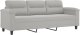 vidaXL 3-osobowa sofa, jasnoszary, 180 cm, tapicerowana mikrofibrą 2