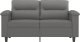 vidaXL Sofa 2-osobowa, ciemnoszara, 120 cm, tapicerowana mikrofibrą 3