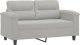 vidaXL Sofa 2-osobowa, jasnoszara, 120 cm, tapicerowana mikrofibrą 2
