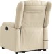 vidaXL vidaXL Podnoszony fotel masujący, rozkładany, kremowy, obity tkaniną 5