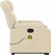 vidaXL vidaXL Podnoszony fotel masujący, rozkładany, kremowy, obity tkaniną 10