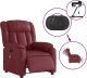 vidaXL vidaXL Rozkładany fotel masujący, elektryczny, bordowy, sztuczna skóra 6