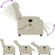vidaXL Rozkładany fotel masujący, elektryczny, kremowy, sztuczna skóra 6