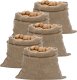 vidaXL Worki jutowe, 5 szt., 100x110 cm, 100% juta, 220 g/m² Lumarko! 1