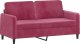 vidaXL vidaXL 2-osobowa sofa z poduszkami, winna czerwień, 140 cm, aksamit 4