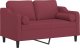 vidaXL vidaXL 2-osobowa sofa z poduszkami, winna czerwień, 120 cm, tkanina 3