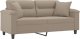 vidaXL vidaXL 2-osobowa sofa z poduszkami, kolor taupe, 140 cm, mikrofibra 3