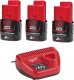 Milwaukee Set M12 NRG-303 (charger + 3 pcs., battery M12 B3) Milwaukee 1