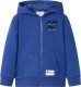 vidaXL Bluza dziecięca z kapturem i zapięciem na zamek, niebieski melanż, 104 1