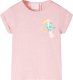 vidaXL Koszulka dziecięca z krótkimi rękawami, jasnoróżowa, 116 1
