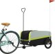 vidaXL Przyczepka rowerowa, czarno-zielona, 45 kg, żelazo 3