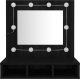 vidaXL Szafka z lustrem i oświetleniem LED, czarna, 60x31,5x62 cm 7