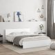 vidaXL Rama łóżka z wezgłowiem, biała, 140x190 cm 1